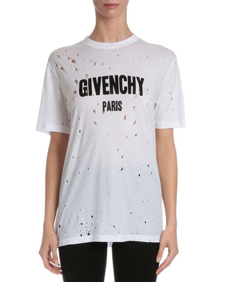 givenchy destroyed logo tshirt|GIVENCHY Distressed Logo.